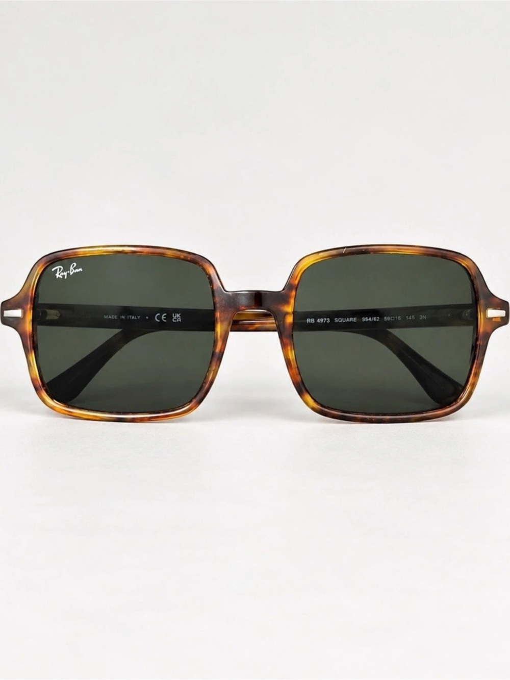 Ray-Ban Square II RB1973 954/31 Sunglasses Brown & Green
